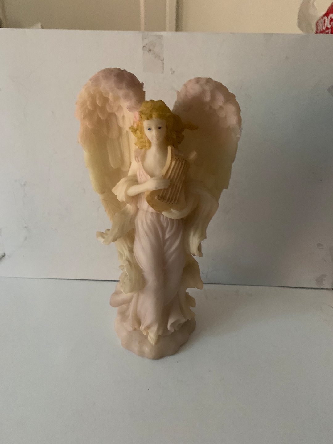 Herco Angel Collectable Figurine With Hand Harp Etsy
