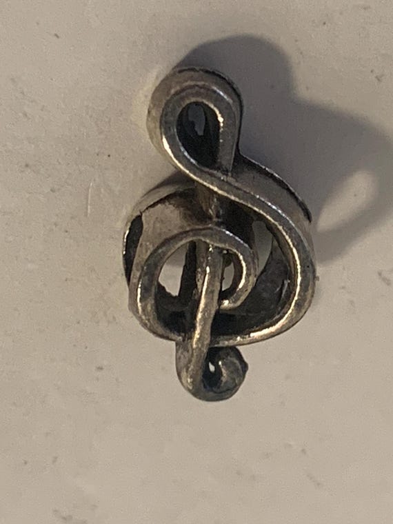 Silvertone Musical Note Charm - image 1
