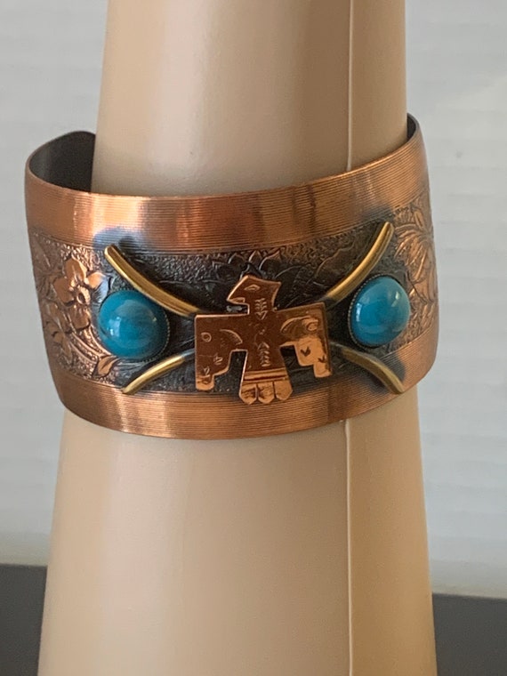 COPPER TURQUOISE NAVAJO Cuff Bracelet