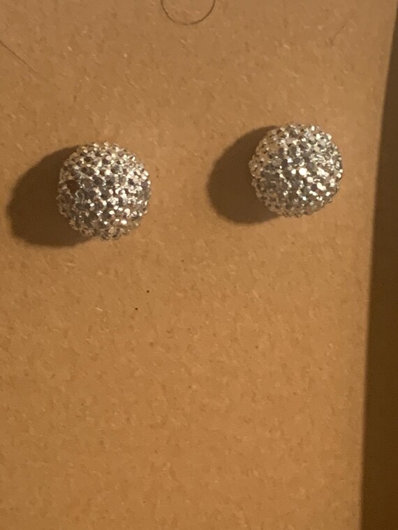 4 Pair Silvertone Earrings - image 2