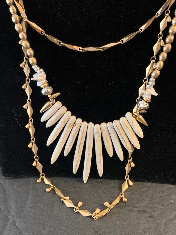 Stella&Dot Zuni Tribal 3 Layered Necklace - image 3