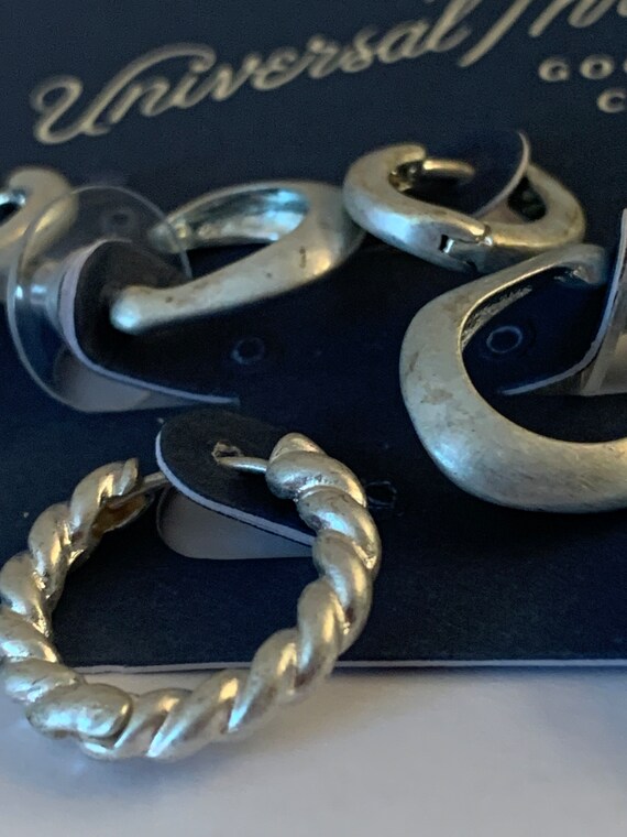 Universal Thread Silver Hoop Earrings - image 3
