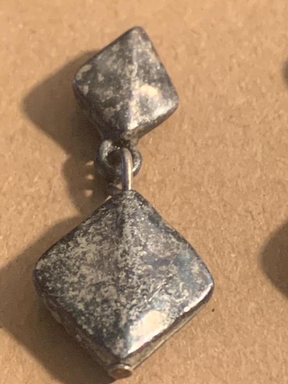 Dangling Silver Stud Earrings - image 3
