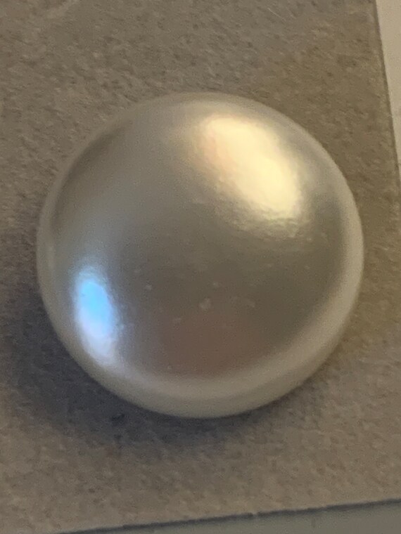 Ivory White Button Stud Earrings - image 2