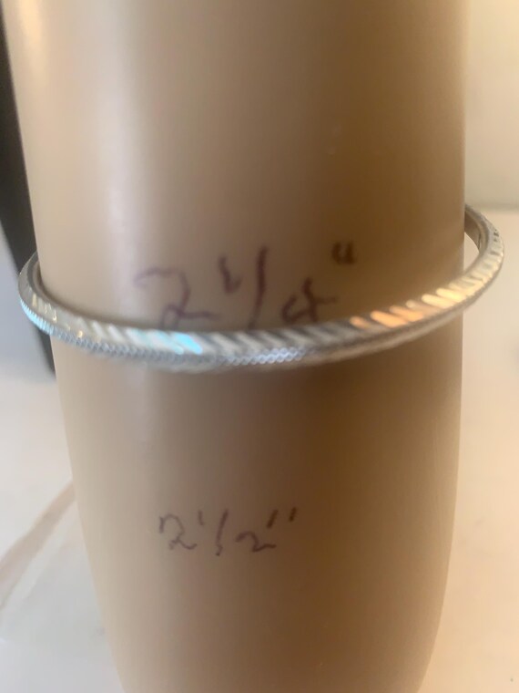 Silver Stackable Band Bangle - image 4