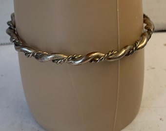 Vintage Sterling Silver Wavy Cuff-measures 6” From Inside