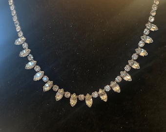 Gargantilla vintage de diamantes de imitación Weiss de 14 pulgadas