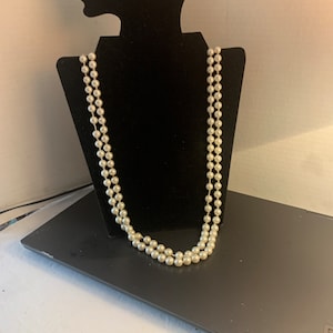 62 inch INDIVIDUALLY KNOTTED PEARLS