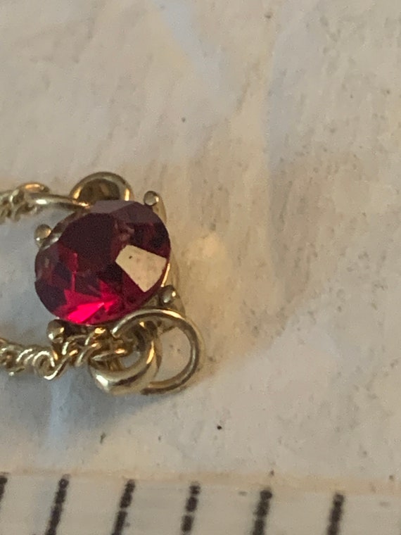 RUBY RHINESTONE GOLD Pendant - image 5