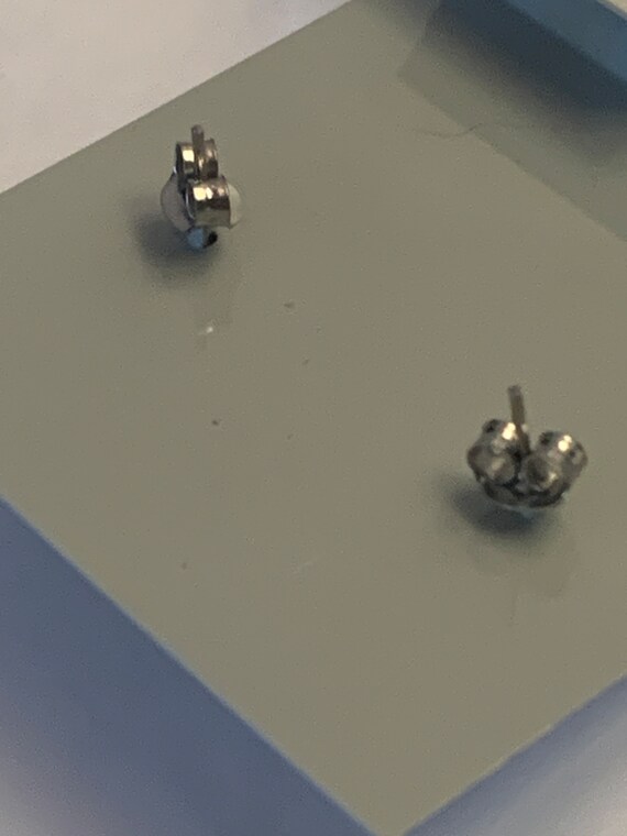 Ivory White Button Stud Earrings - image 3
