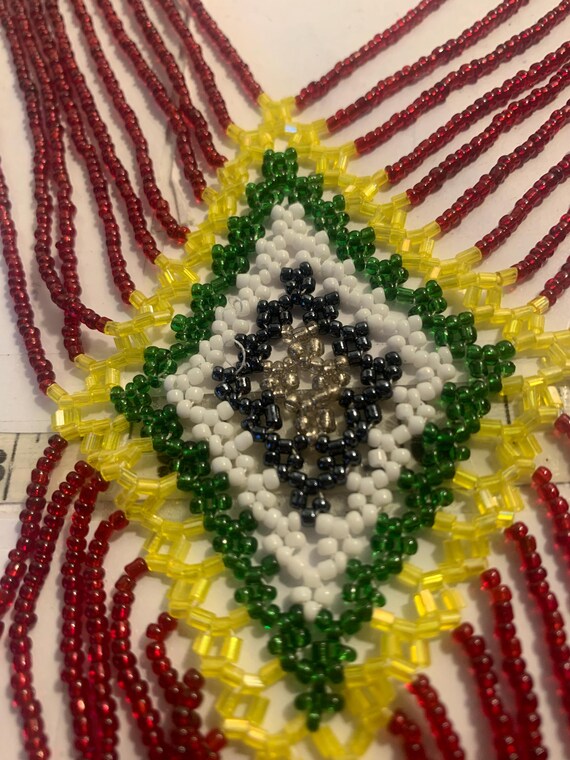Native American Seed Beaded Necklace Needs Clasp View 2