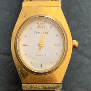 Armitron Quartz Gold Tone Watch NEW BATTERY