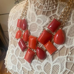 Pink Coral Bib Necklace