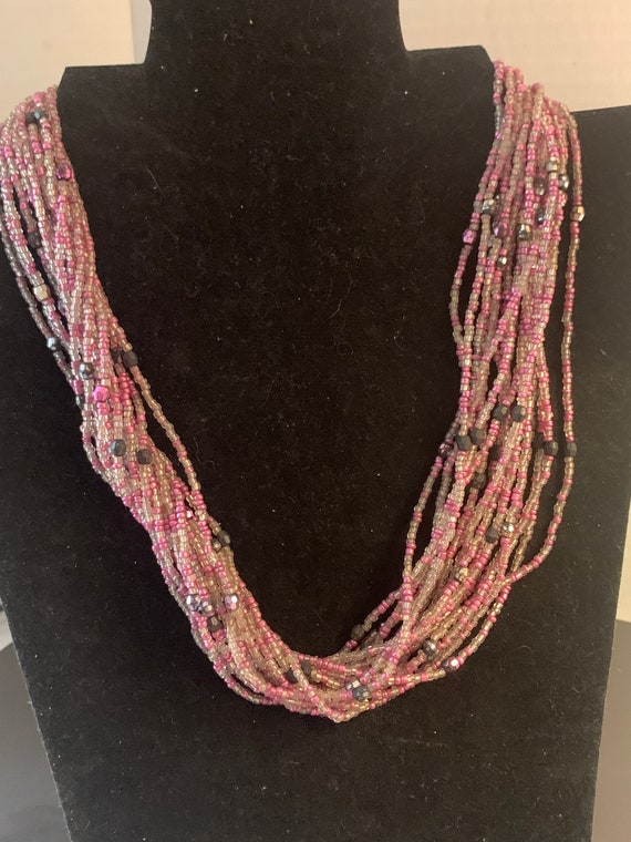 MULTISTRAND SEED BEADED Necklace - image 2