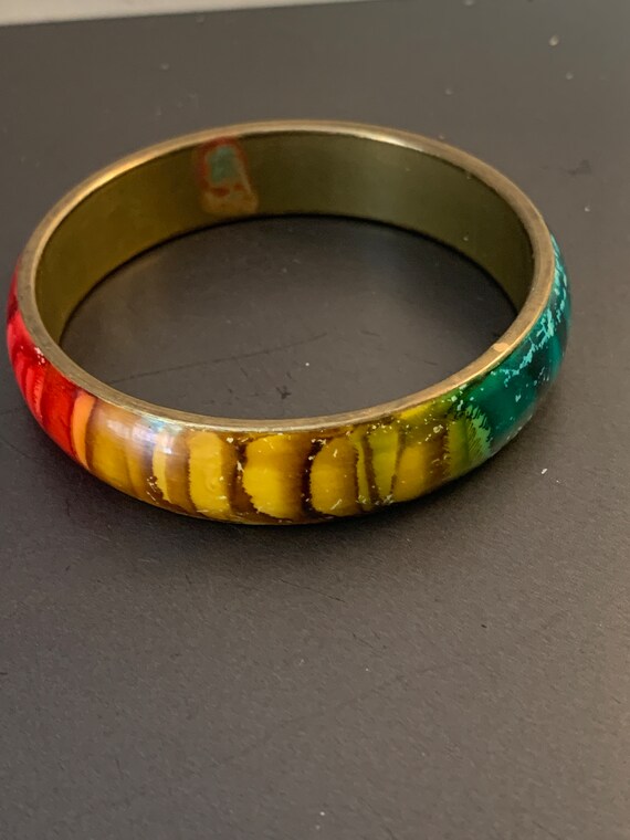 MULTiCOLORED ENAMEL BRASS Bangle - image 5