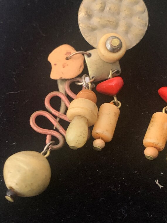Dangling Multi Type Beaded Earrings - image 3