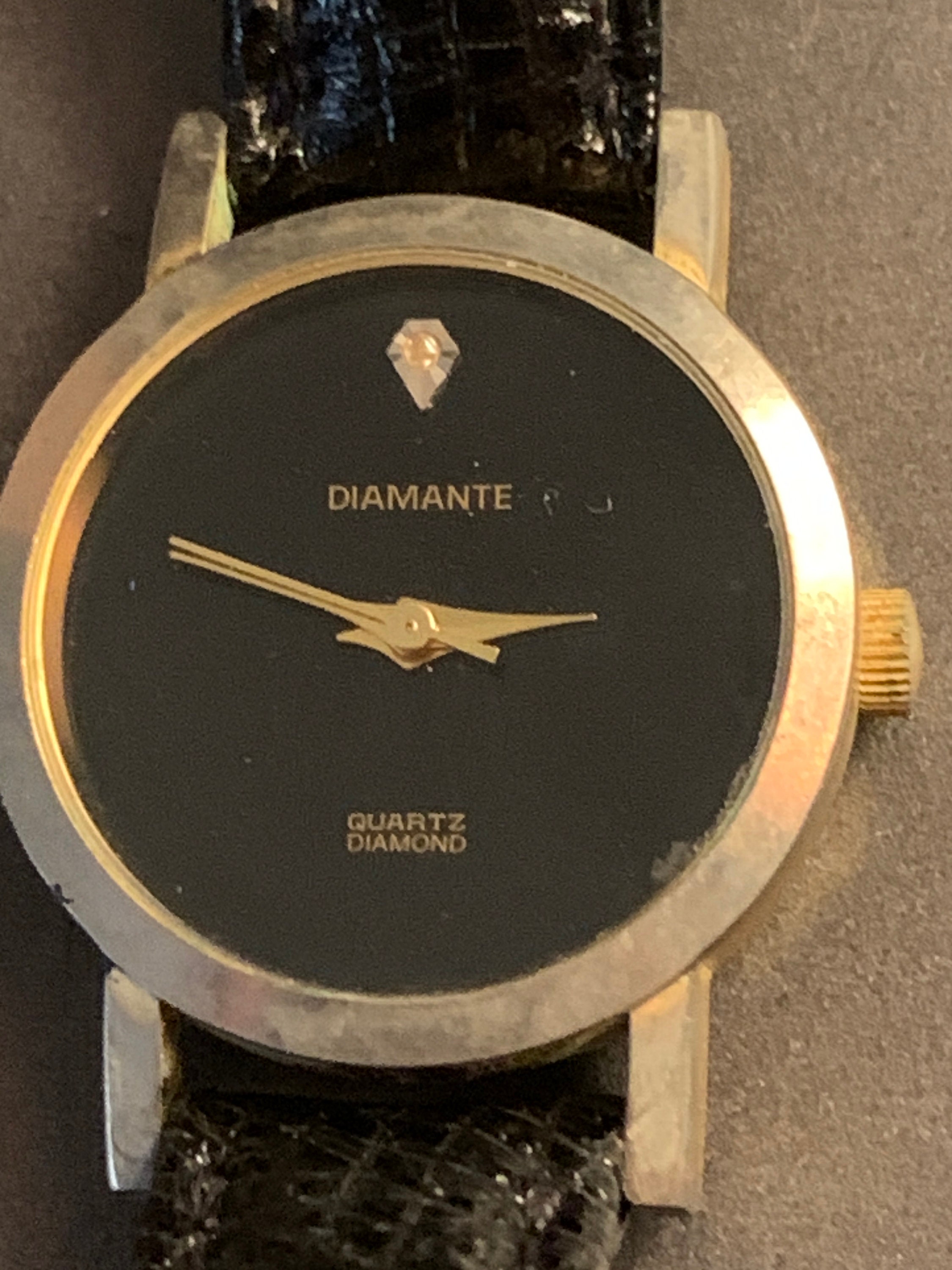 Diamante diamond quartz watch discount