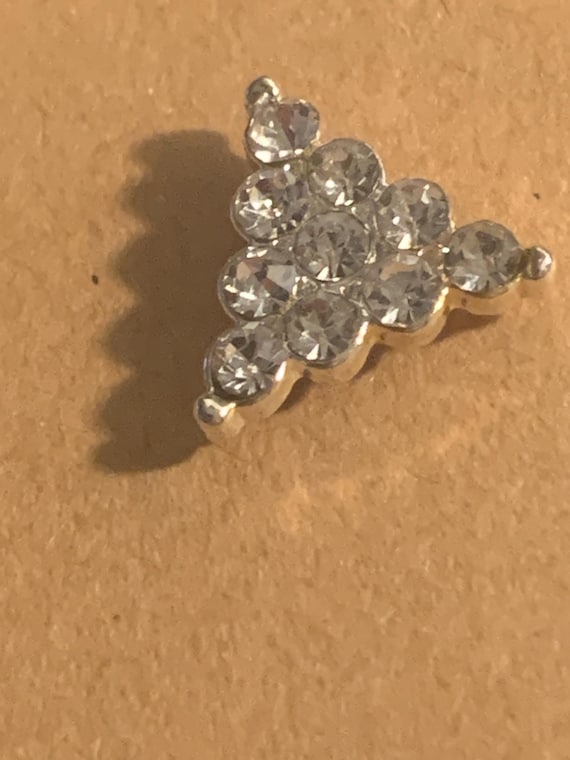Rhinestone Triangle Stud Earrings - image 2