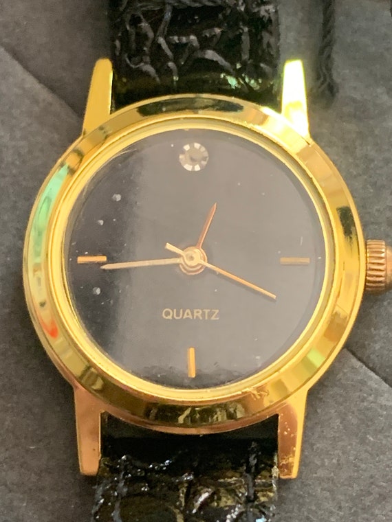 Genuine Diamond On Dial Quartz Watch - image 1