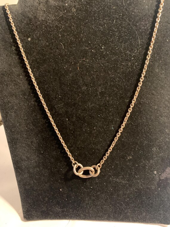3 Interlocking Silvertone Circle Love Pendant....… - image 2