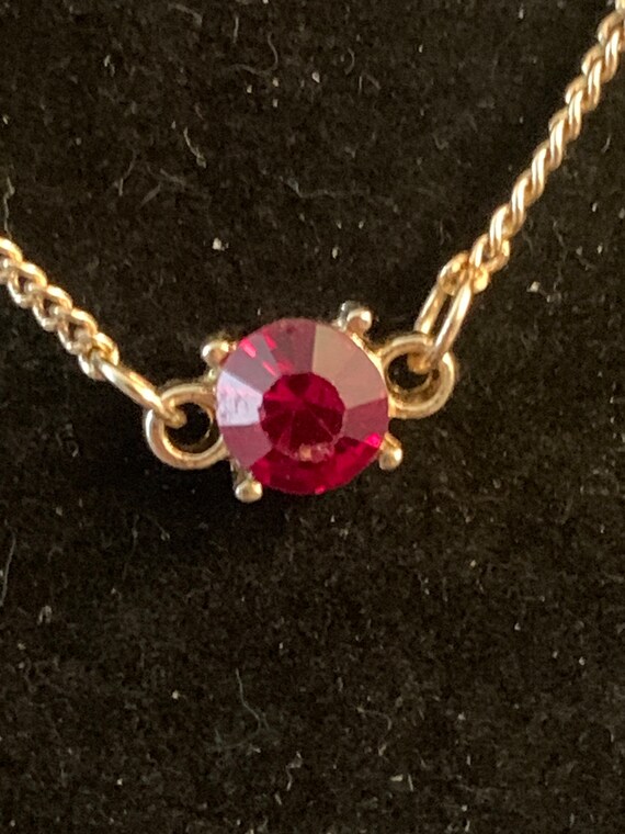 RUBY RHINESTONE GOLD Pendant - image 3