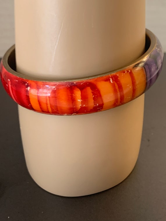 MULTiCOLORED ENAMEL BRASS Bangle - image 2