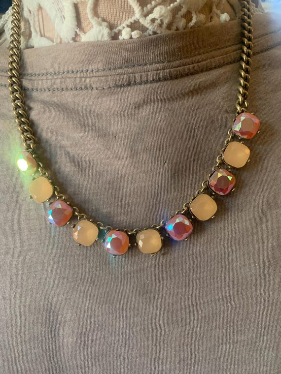 Stone Crystals Goldtone Necklace by J Crew