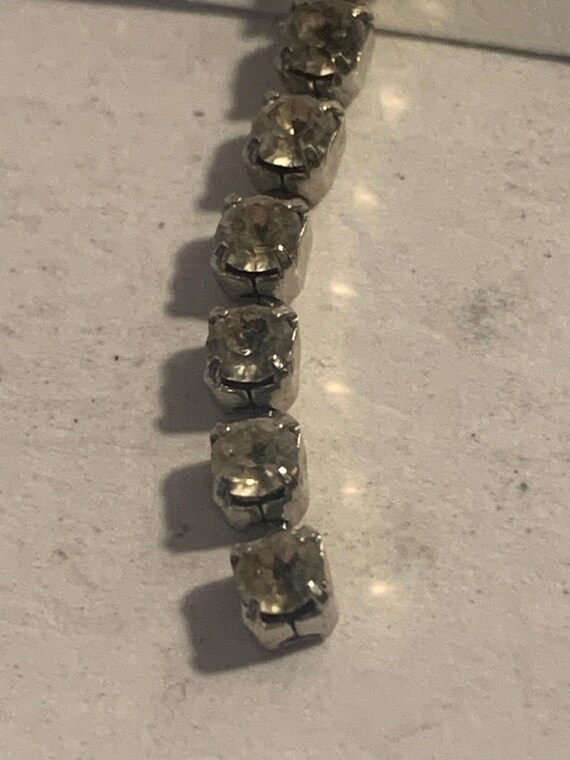 2 inch Chainlink Rhinestone Dangling Earrings - image 5