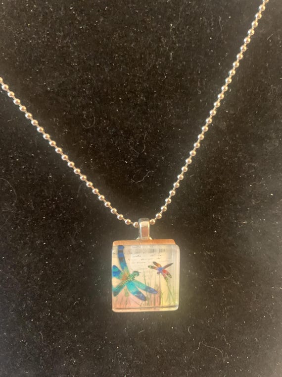 Dragonfly Scrabble Pendant - image 2
