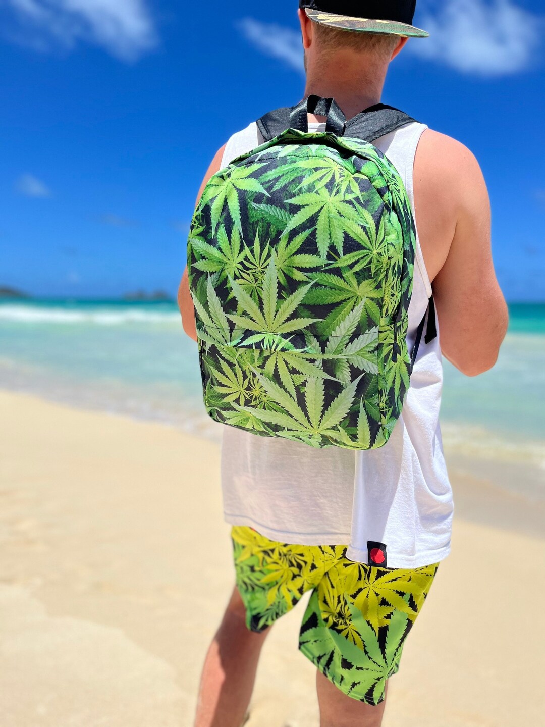 Marijuana Backpack Weed Theme Etsy