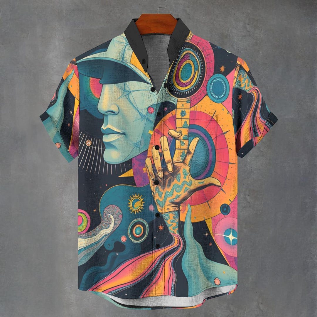 Men's Button up Shirt Party Favours Shirt Co. Psychedelic Random 1 - Etsy