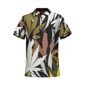 Cotton Button Up Shirt Men&#39;s Party Vibe Hawaiian Style Retro Graphic Shirt For Men