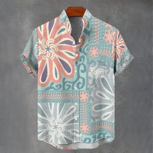 Button Up Shirt Men&#39;s Party Vibe Hawaiian Style Retro Graphic Shirt For Men