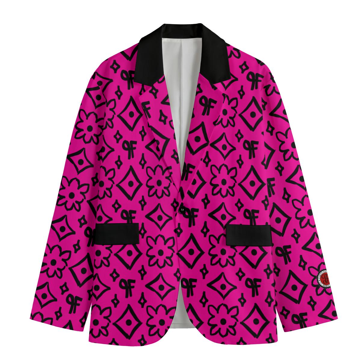 Kentucky Derby Blazer: Pink Cotton Suit, Tropical Print - Etsy