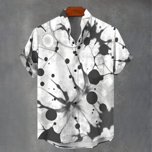 Tie Dye Shirt Mens Gothic Button Up Men Abstract Unisex button Up Shirt Top Birthday Gift Idea Ink Paint Drip All Over Print.