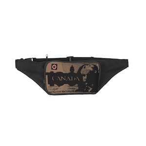 Borsa a tracolla con soldi sopra - Party Favours Shirt Co - Banconota da 100 dollari canadesi astratta con logo circolare - Borsa per soldi canadesi