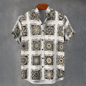 Floral Print Digital Art Party Shirt All Over Flower Print Gift For Him or Her Button Up Mans Button Down Fancy Shirt.