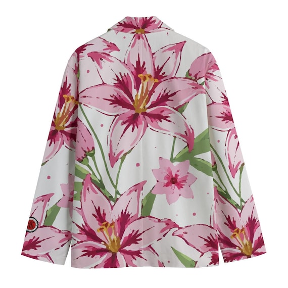 Kentucky Derby Blazer: Pink Star Gazer Lily Floral Jacket - Etsy