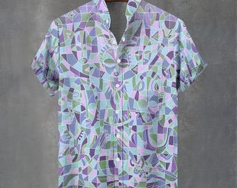 Camisa de fiesta de arte africano para hombre – Angu Walters "Prayers II"