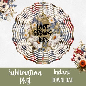 Wind Spinner Sublimation Designs Wind Spinner Wind Spinner Designs Wind Spinner png Wild Flower Windspinner