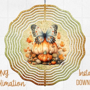 Wind Spinner Sublimation Designs Wind Spinner Wind Spinner Designs Wind Spinner png Hello Fall png Butterfly png