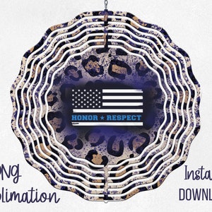 Wind Spinner Sublimation Designs Wind Spinner Wind Spinner Designs Wind Spinner png Back the Blue Windspinner Police Officer Gift