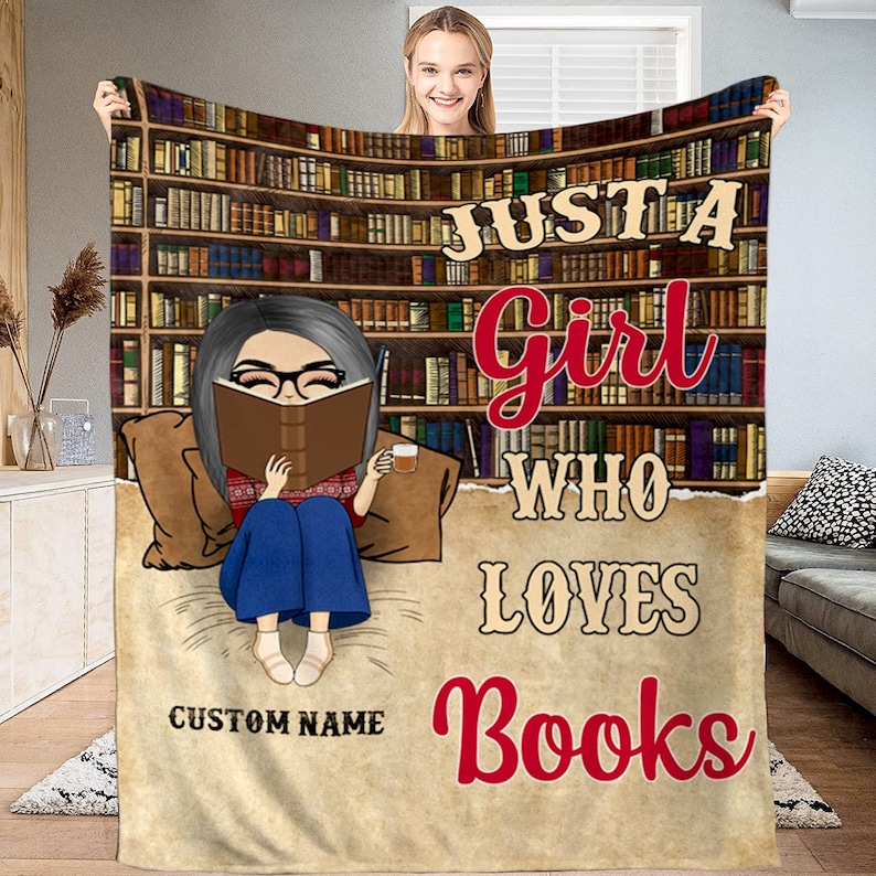 Personalized Blanket Gift for Daughter Friend, Just A Girl Who Loves