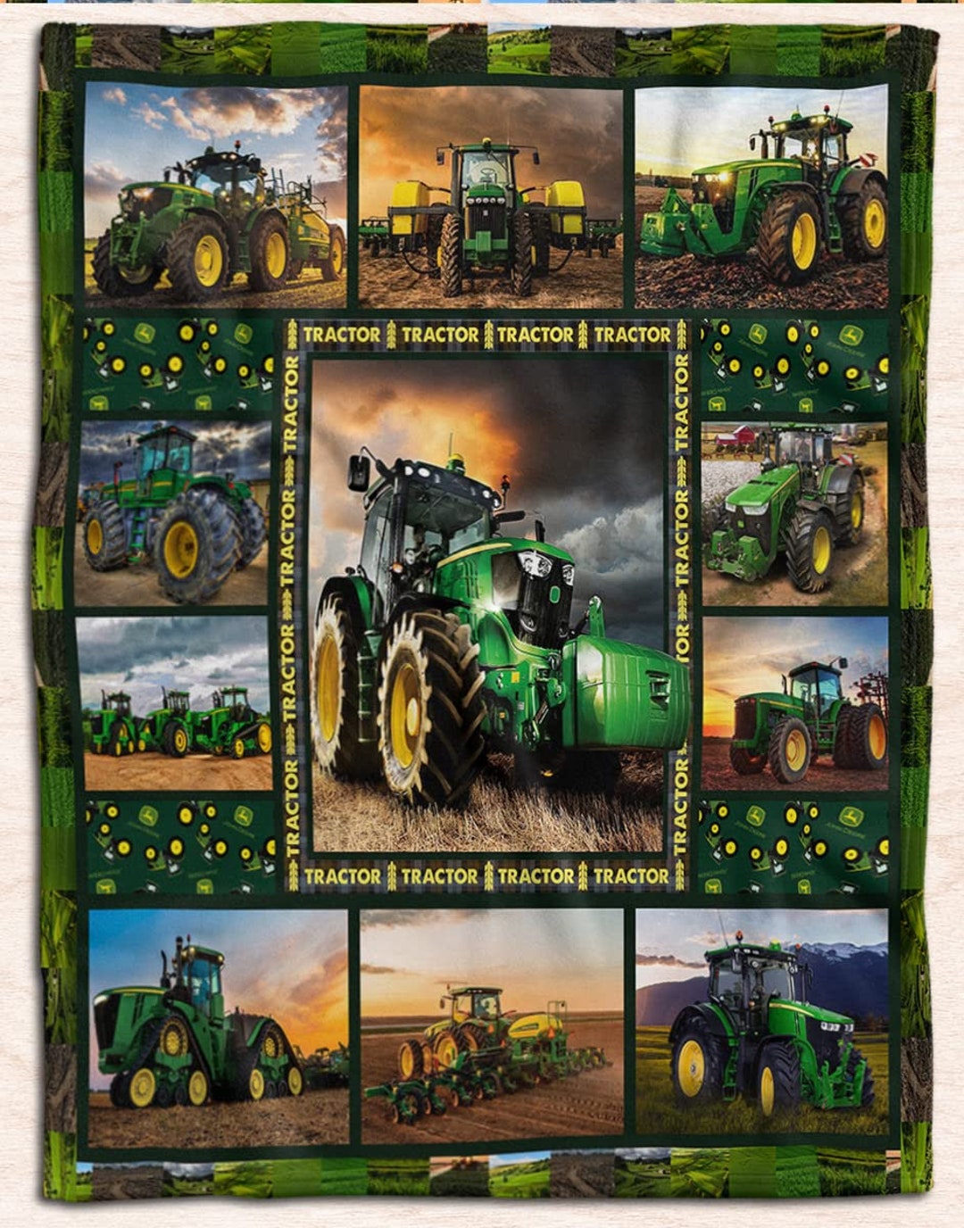 Custom Tractor Blankets, Truck Blanket, Blanket for Baby, Gift Blanket