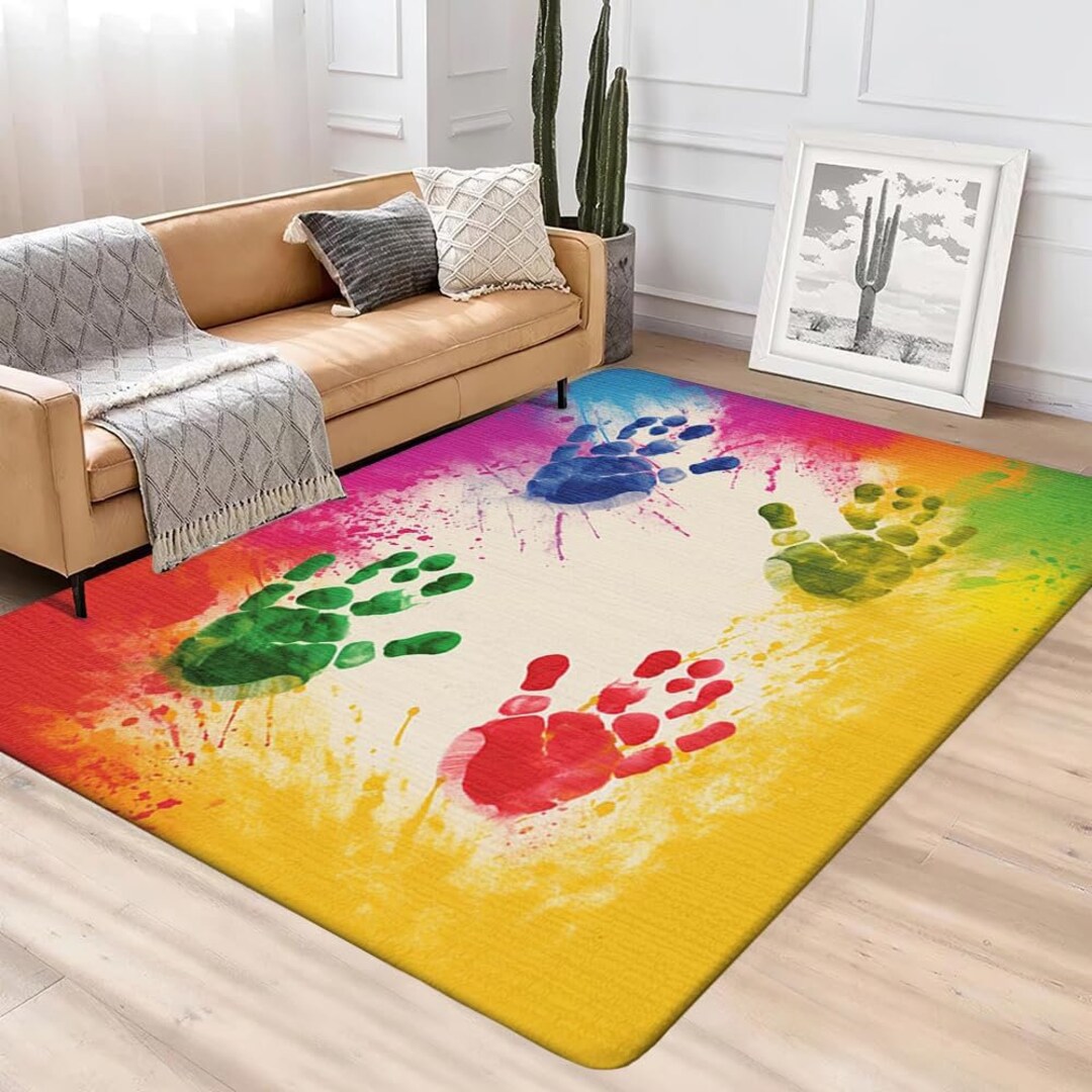 Handprint Rug for Bedroom Handprint Carpet Custom Handprint Etsy
