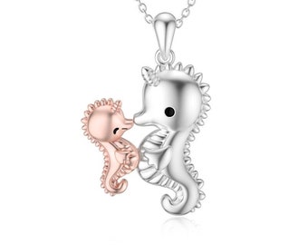 Seahorse Necklace Hippocampus Pendant Jewelry Gifts for Mom Daughter