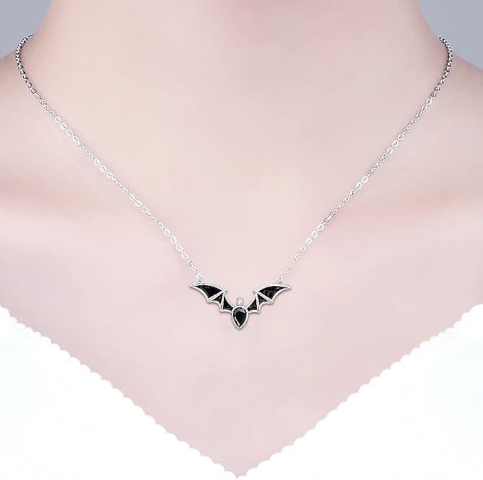 Halloween Bat Necklace & Earrings Set - Acrylic & Alloy Gothic Jewelry | Fancy Dress Party Accessories - View #9