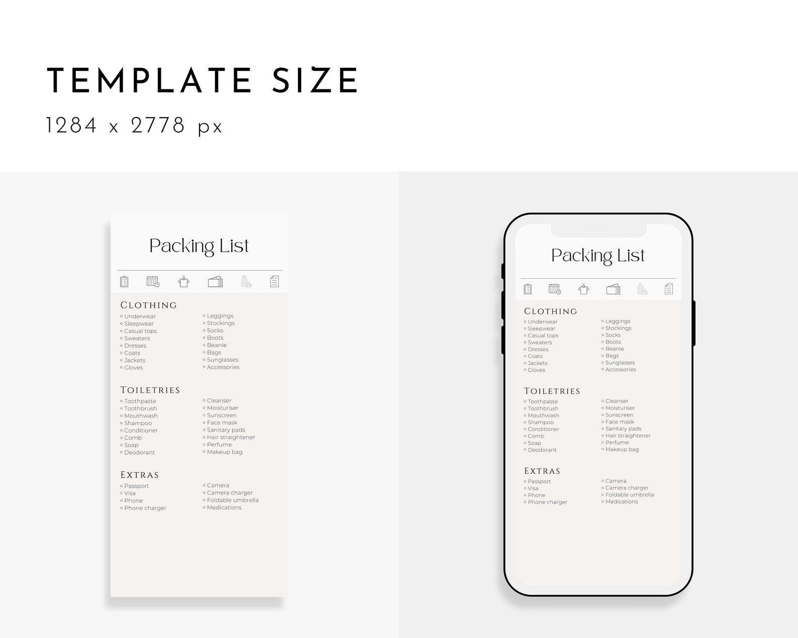 Digital Travel Itinerary Template Travel Checklist Digital Etsy
