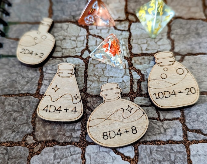 Potion of Healing / Health Potion Tokens - Dungeons and Dragons - TTRPG Accessories