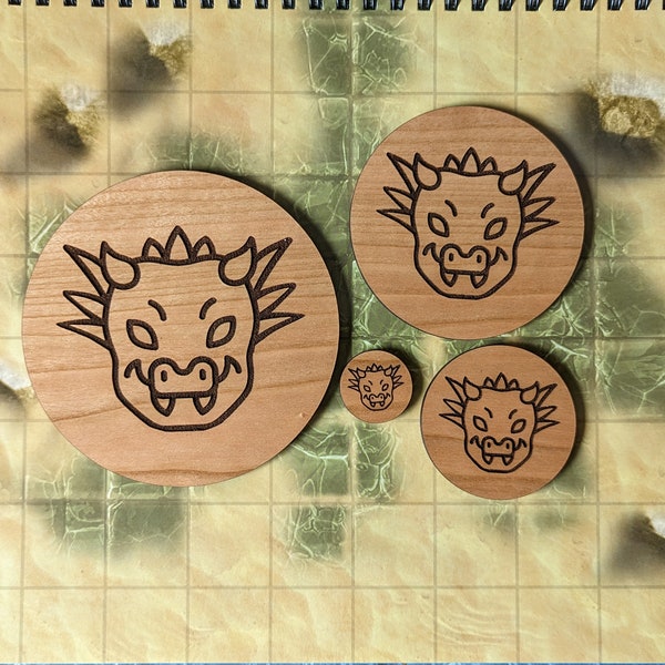 Dragon Miniature - Monster Token - Dungeons and Dragons Tokens / Dungeon Master Tokens / DND Accessories
